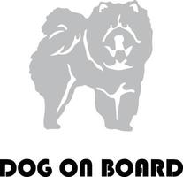 Dog On Board Vector File Sticker