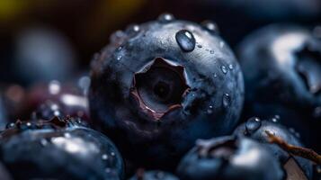 Blueberry macro background. Illustration photo