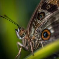 Butterfly on natural background. Illustration photo