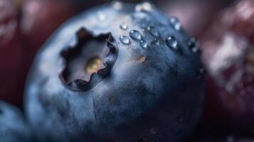 Blueberry macro background. Illustration photo