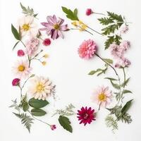 Natural flower frame. Illustration photo