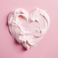 Heart shape from cream. Illustration photo