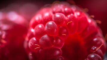 Raspberry macro background. Illustration photo