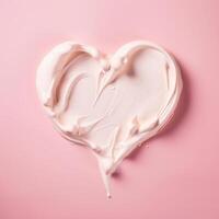 Heart shape from cream. Illustration photo