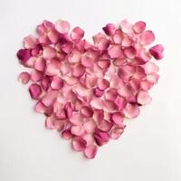 Heart from rose petals. Illustration photo