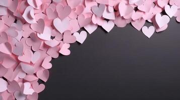 Paper hearts background. Illustration photo