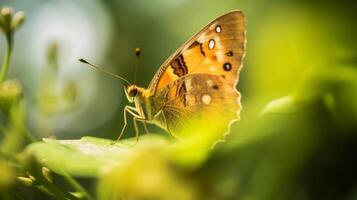 mariposa en natural antecedentes. ilustración ai generativo foto