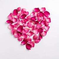 Heart from rose petals. Illustration photo