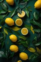 Natural Lemon Background. Illustration photo