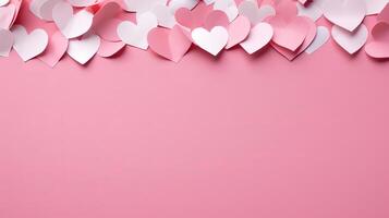 Paper hearts background. Illustration photo