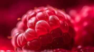 Raspberry macro background. Illustration photo