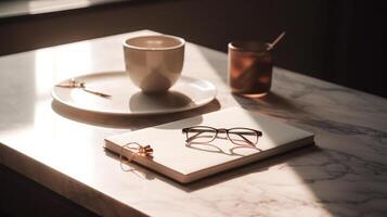 Elegance home office background. Illustration photo