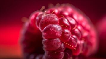 Raspberry macro background. Illustration photo