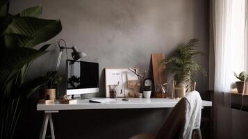 Modern Working Desk. Illustration photo