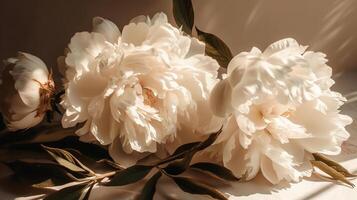 Peony flower natural background. Illustration photo