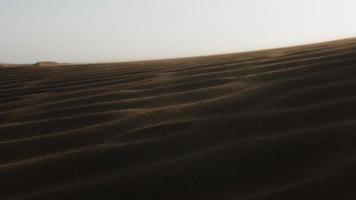 le sable soufflant dans lent mouvement à travers désert video