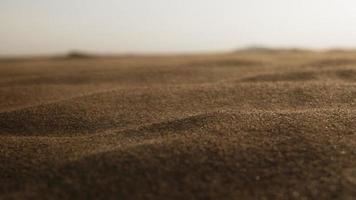 Closeup Of Sand Blowing In Desert In Slow Motion video