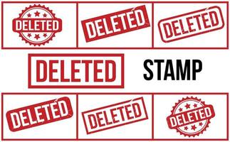 Deleted Rubber Stamp set Vector