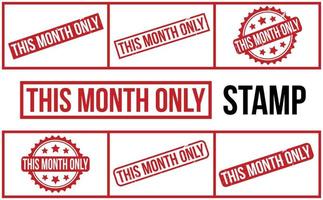 This Month Only Rubber Stamp Set Vector