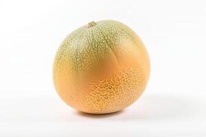 Fresh Cantaloupe Yubari King cut on a white background, macro. . photo