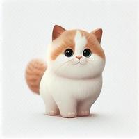 Cute Cat Kitty Animal Character Epitome Avatar Mascot Portrait photo