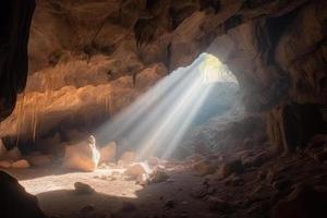 sunbeam in the cave, God grace generative a photo