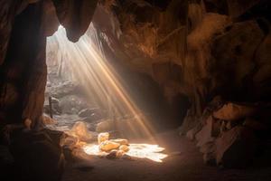 sunbeam in the cave, God grace generative a photo