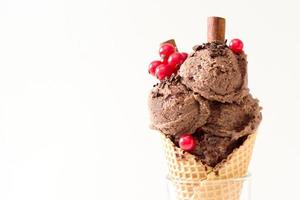 Ice cream in cone photo