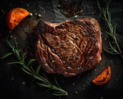 grilled ribeye steak photo