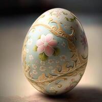 grande huevo Pascua de Resurrección huevo , ai generativo foto