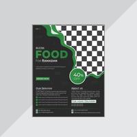 Creative Ramadan Food Flyer Design Template For Restaurent vector