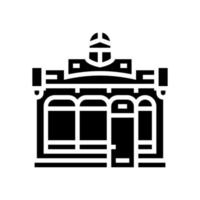 antiguo tienda glifo icono vector ilustración