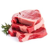 Slices of Beef Meat Food Isolated Image for Mock Up Illustration Still Image White Background with photo