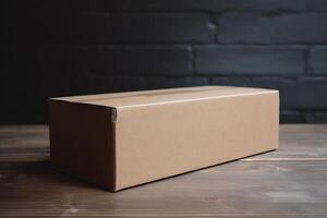 Blank Cardboard Box for Mockup Illustration with photo