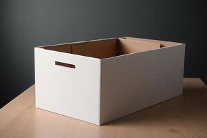 Blank Cardboard Box for Mockup Illustration with photo