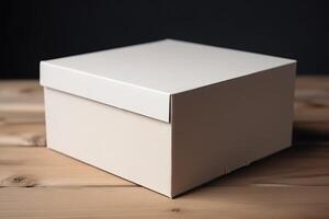 Blank Cardboard Box for Mockup Illustration with photo