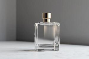Blank Perfume Glass Bottle for Mockup Illustration with photo