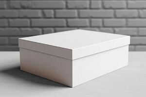 Blank Cardboard Box for Mockup Illustration with photo