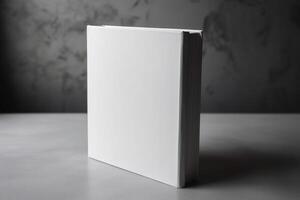 Blank White Book Cover for Mockup Illustration photo