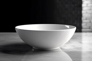 Blank White Bowl for Mockup Illustration with photo