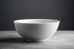 Blank White Bowl for Mockup Illustration with photo