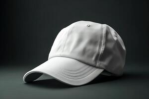 Blank White Hat for Mockup Illustration with photo