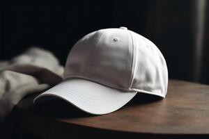 Blank White Hat for Mockup Illustration with photo
