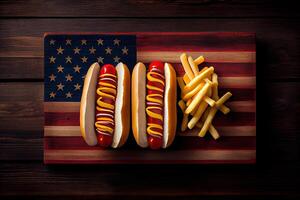 Labor Day, National hot dog day background. photo