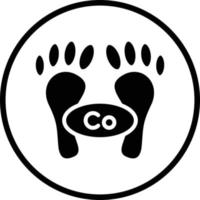 Carbon Footprint Vector Icon Design