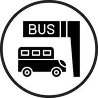 Bus Stop Vector Icon Design