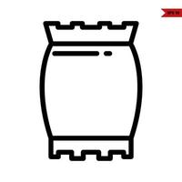 bag line icon vector