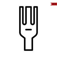 fork line icon vector