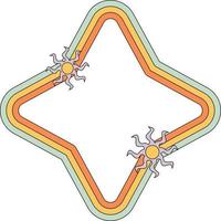 Diamond Star Frame Element vector