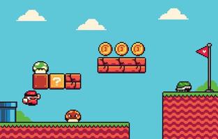 Set of Enemies Characters from Super Mario World Classic Video Game, Pixel  Design Vector Illustration Editorial Photo - Illustration of illustrative,  gaming: 239217756